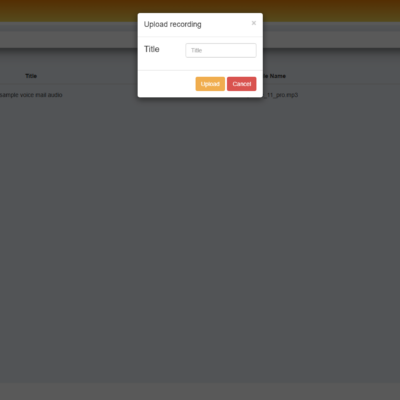 Upload Recording